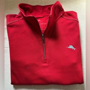 Tommy Bahama Mens 1/4 Zip Pullover Sweater XL 100% cotton. Good condition.